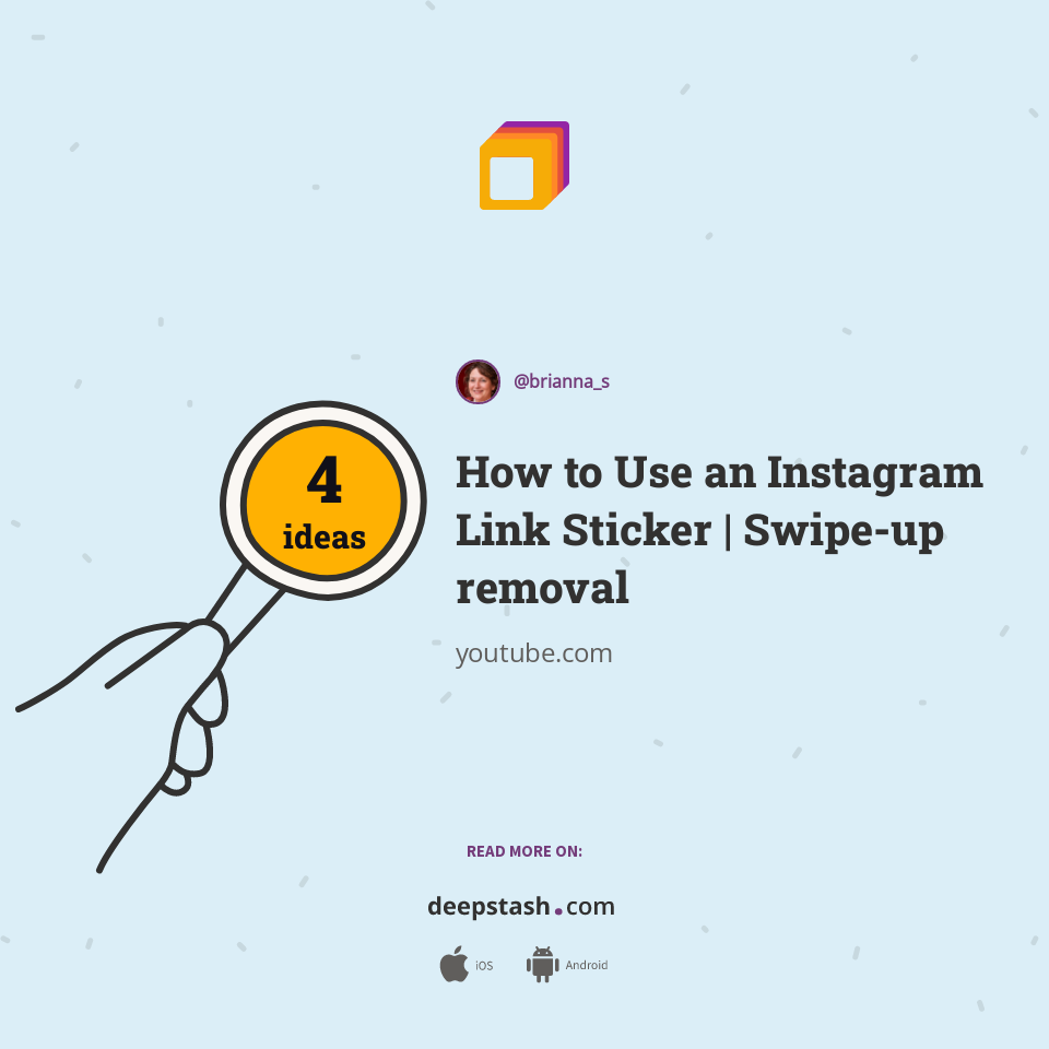 How to Use an Instagram Link Sticker | Swipe-up removal