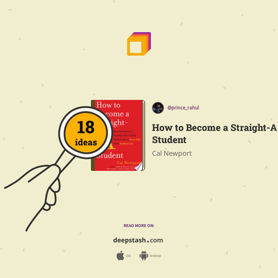 How To Become A Straight A Student Audiobook How to Become a Straight-A Student - Deepstash
