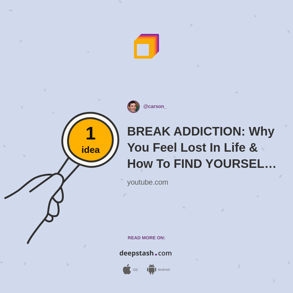 BREAK ADDICTION: Why You Feel Lost In Life & How To FIND YOURSELF! | Gabor Mate