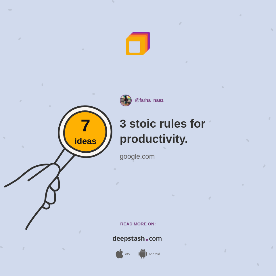 3 stoic rules for productivity. 