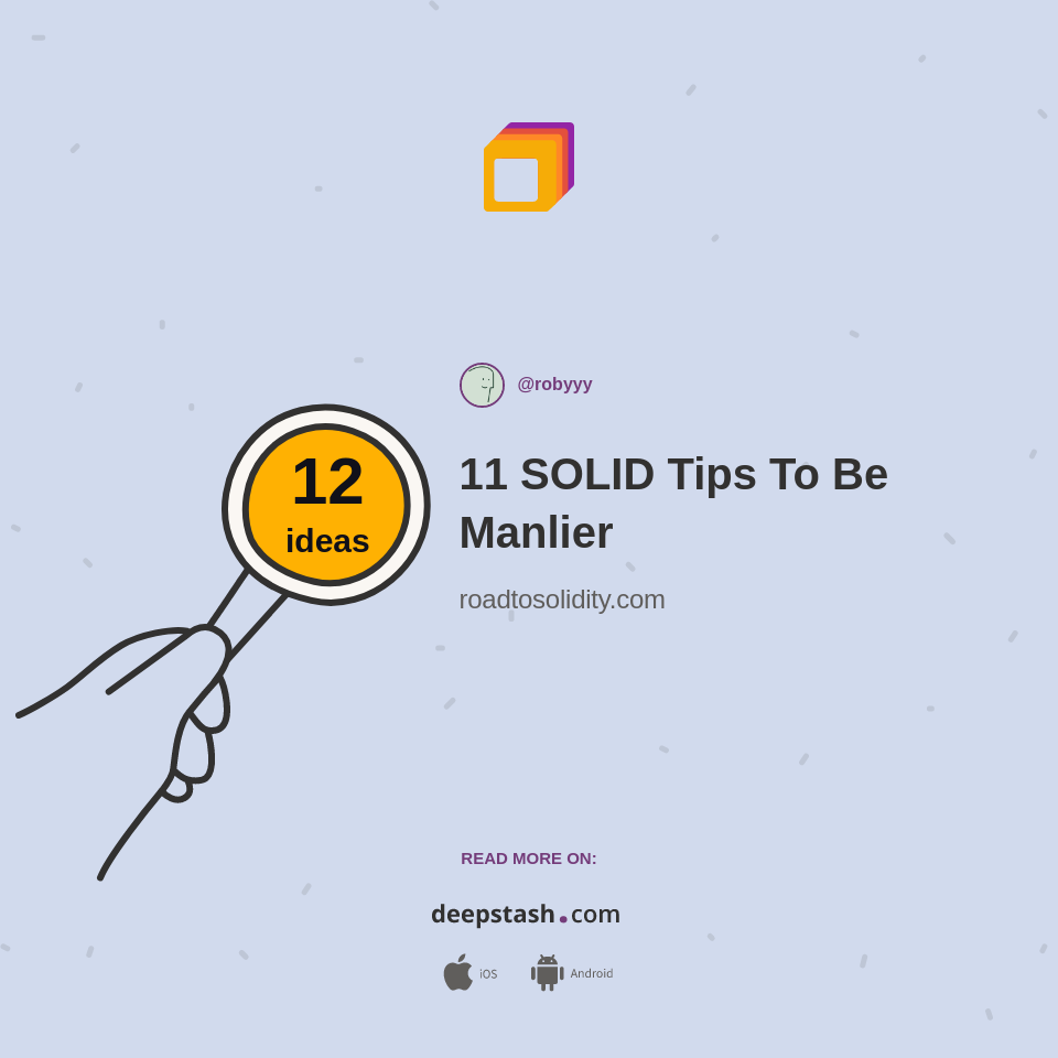 11 SOLID Tips To Be Manlier