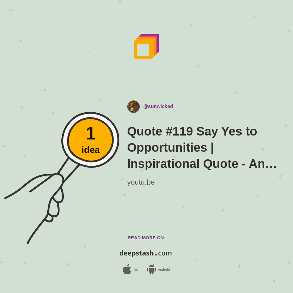 Quote #119 Say Yes to Opportunities | Inspirational Quote - Ann Meyers