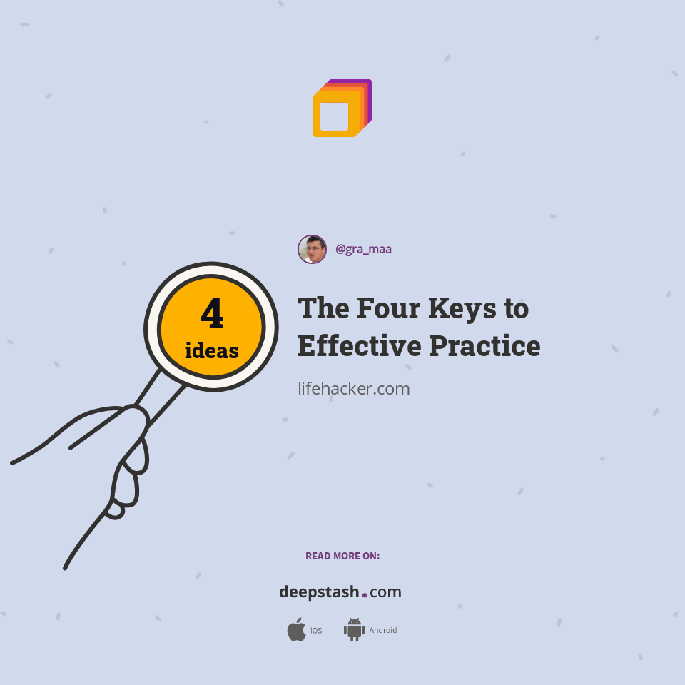 The Four Keys to Effective Practice