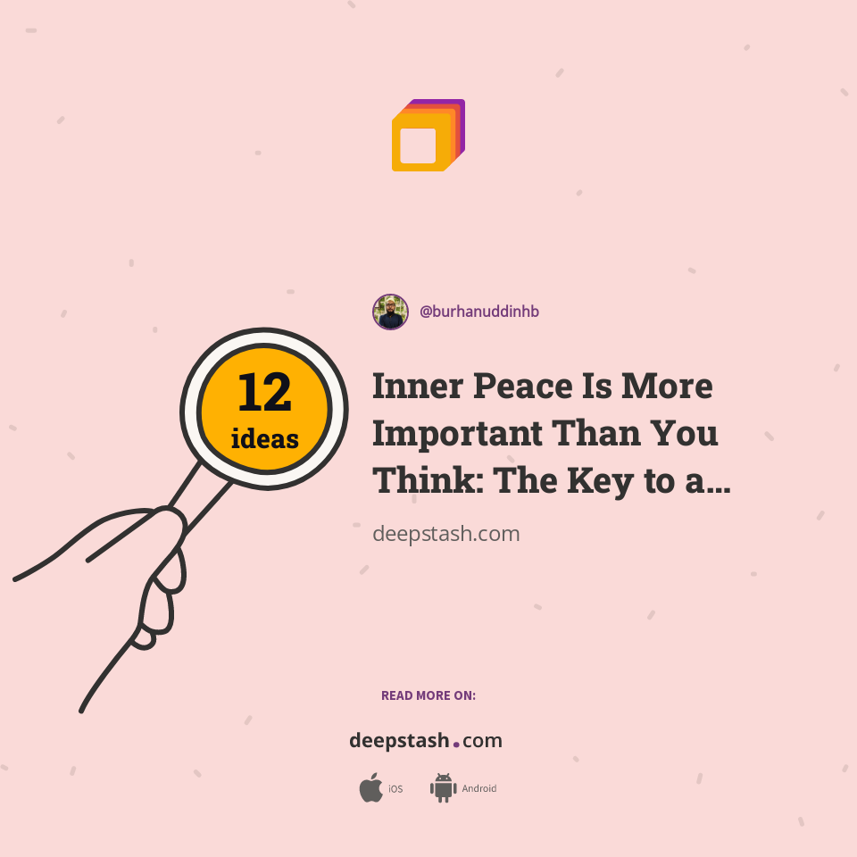 Inner Peace Is More Important Than You Think: The Key to a Fulfilling ...