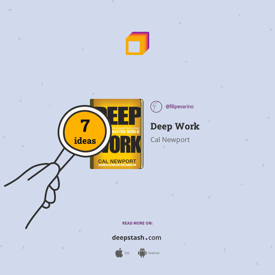 Individual Deep Work Icon Deep Work - Deepstash