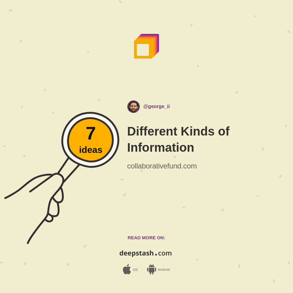 Different Kinds of Information