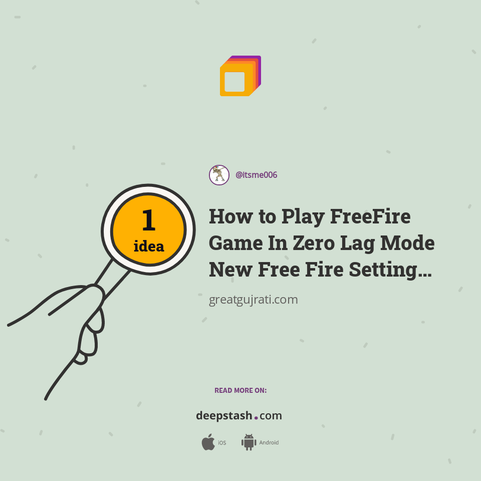 How to Play FreeFire Game In Zero Lag Mode New Free Fire Setting RAM