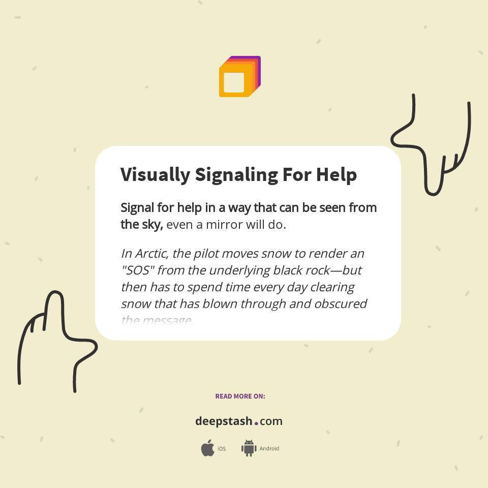 Visually Signaling For Help - Deepstash