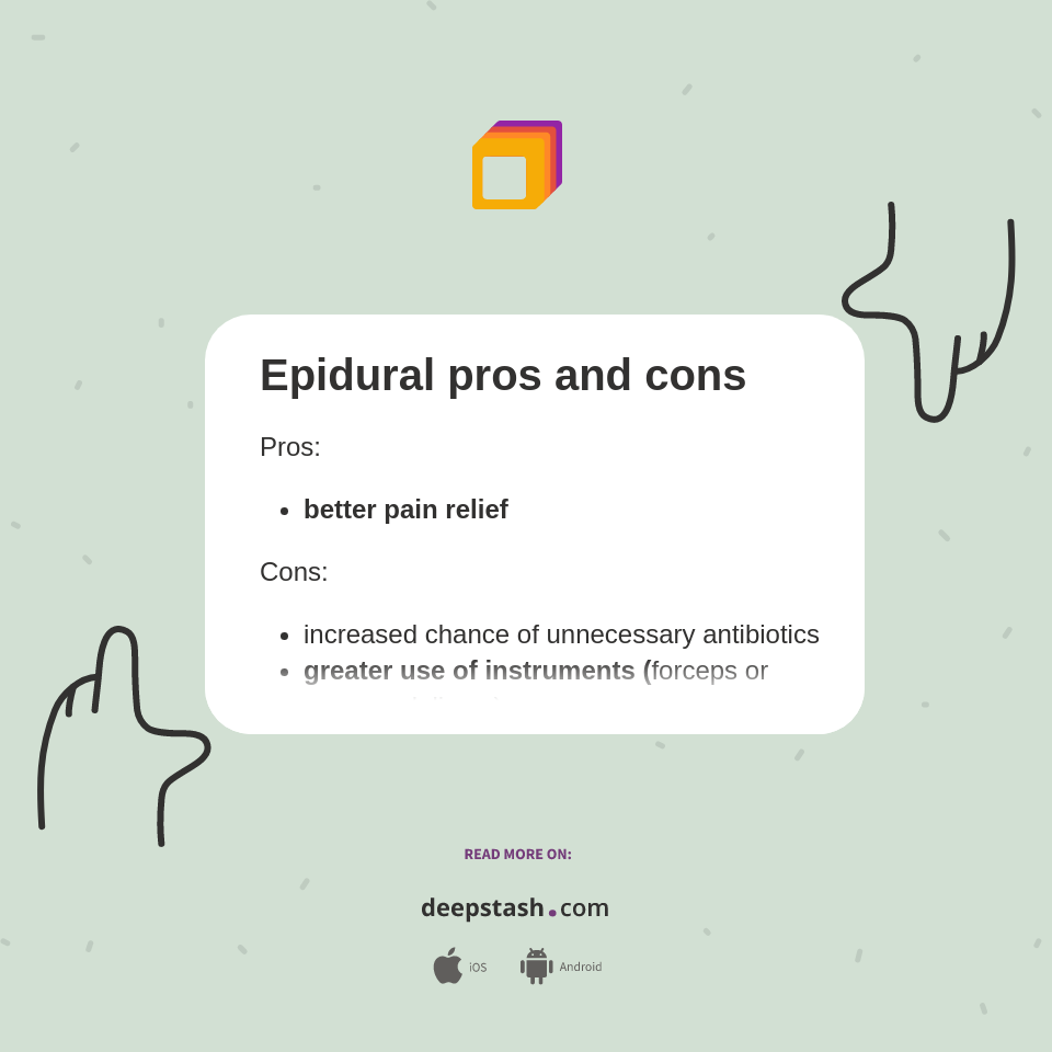 Epidural Pros And Cons Deepstash
