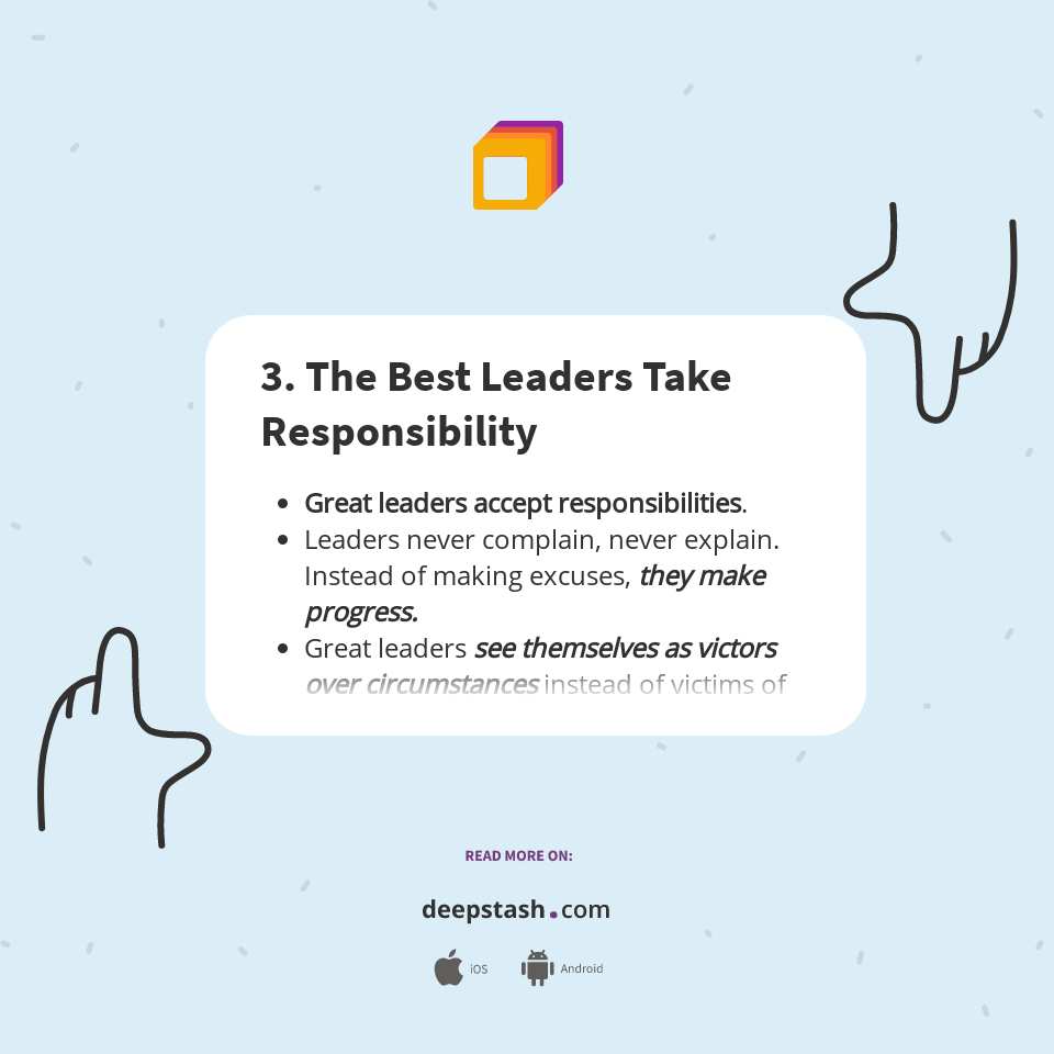 Reponsibility Leader 7 Ways To Take Responsibility As A Leader – BDXQV