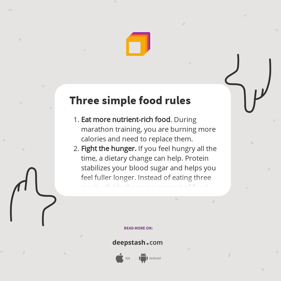Three simple food rules Deepstash