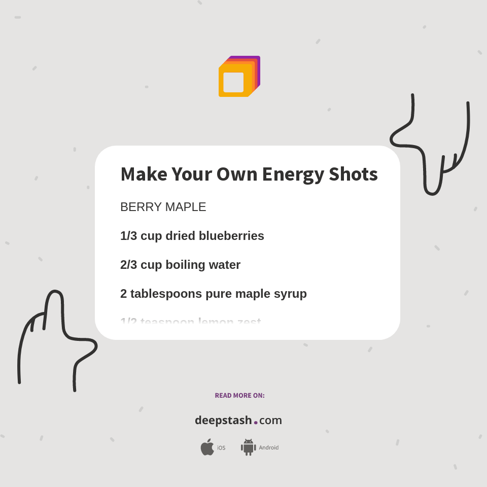 Make Your Own Energy Shots Deepstash