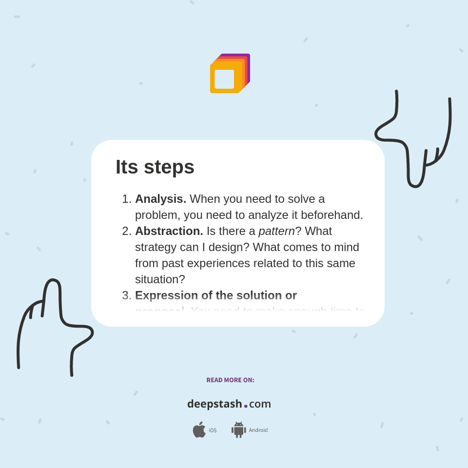 Its steps - Deepstash