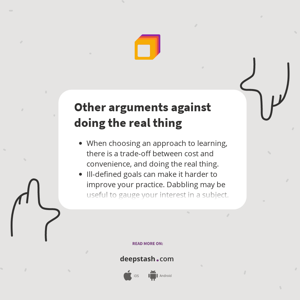 Other Arguments Against Doing The Real Thing Deepstash webinar-een-beetje-datavirtualisatie-of-the-real-thing