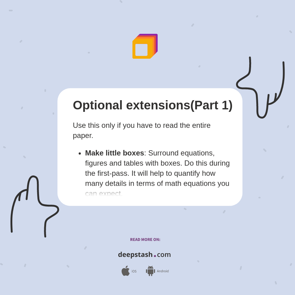 Optional extensions(Part 1) - Deepstash