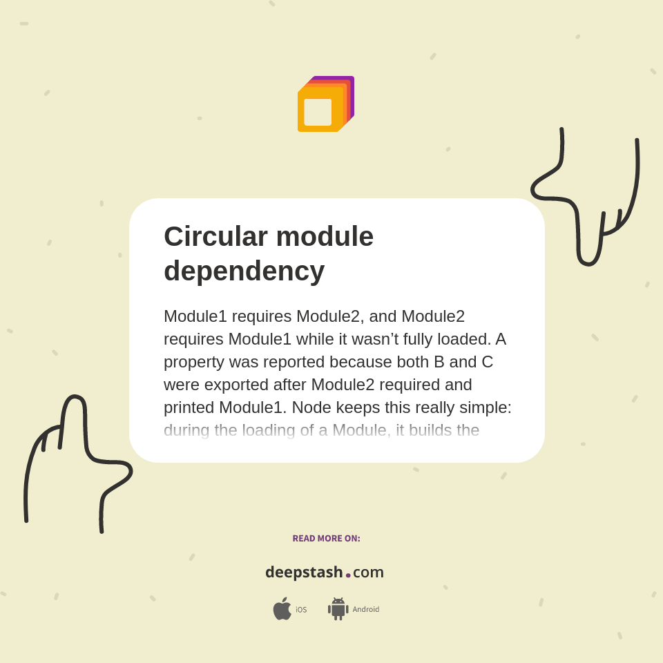 Circular module dependency - Deepstash