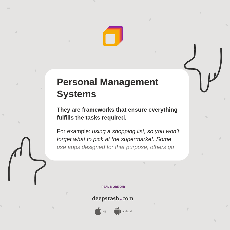Personal Management Systems Deepstash