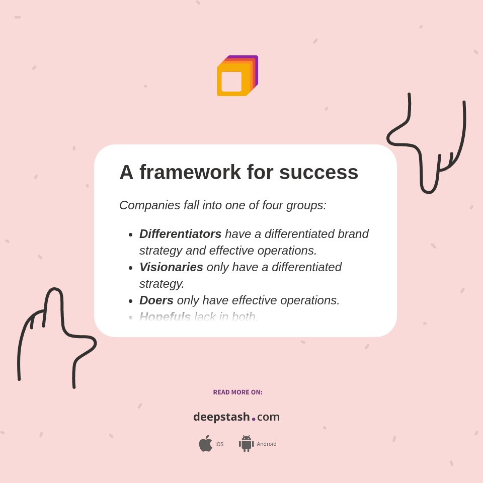 A framework for success - Deepstash