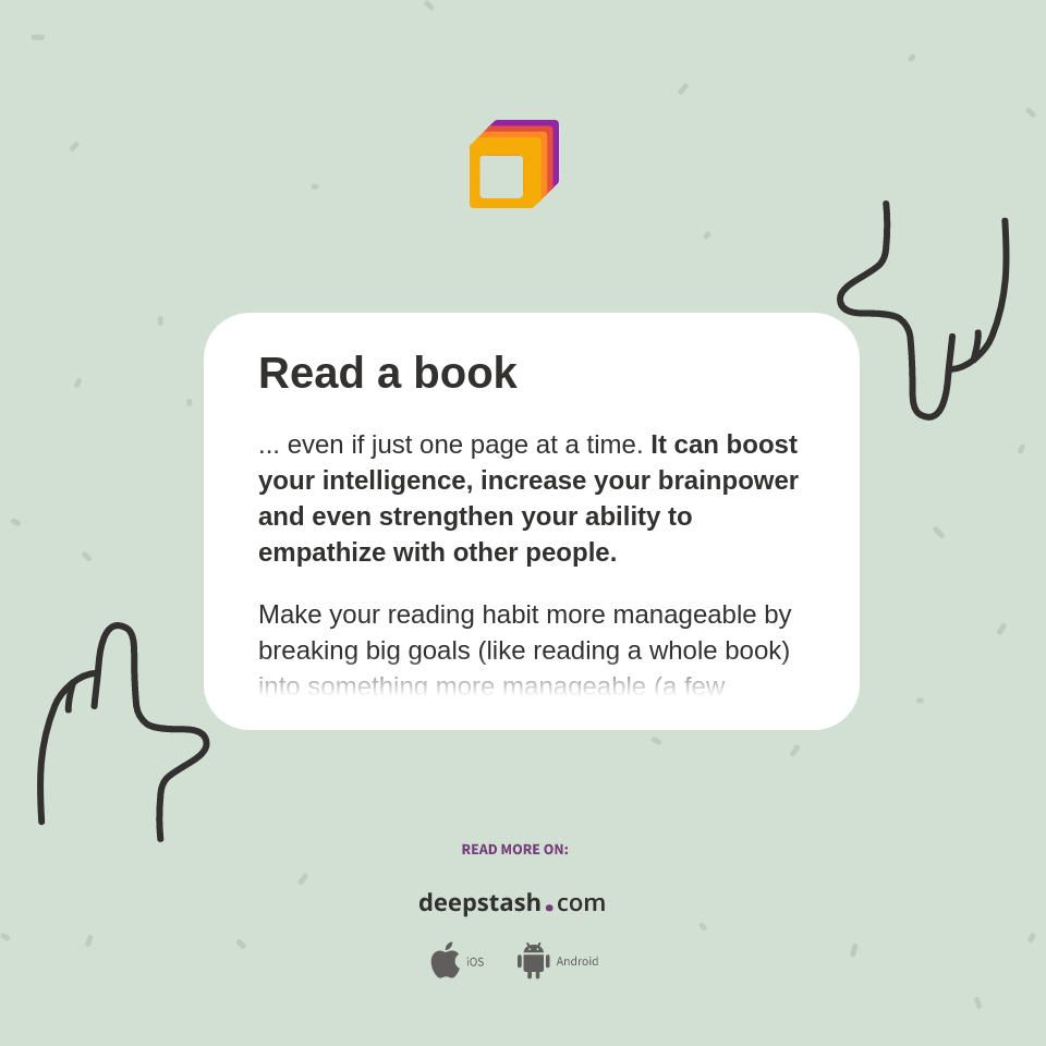 Read a book - Deepstash