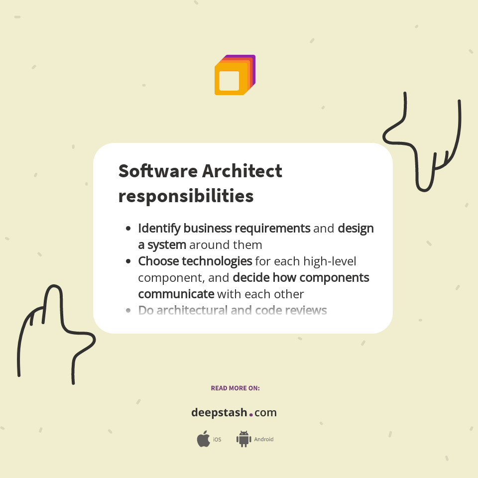 Software Architect responsibilities Deepstash