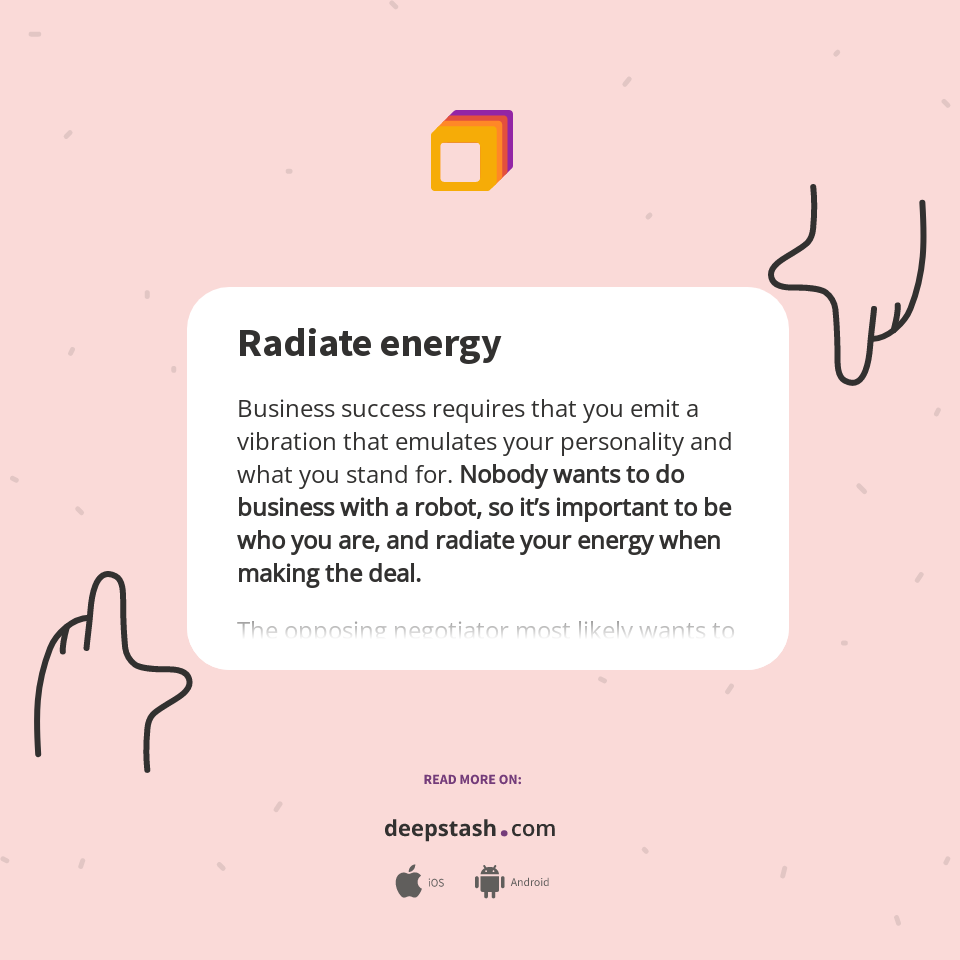 Radiate energy Deepstash