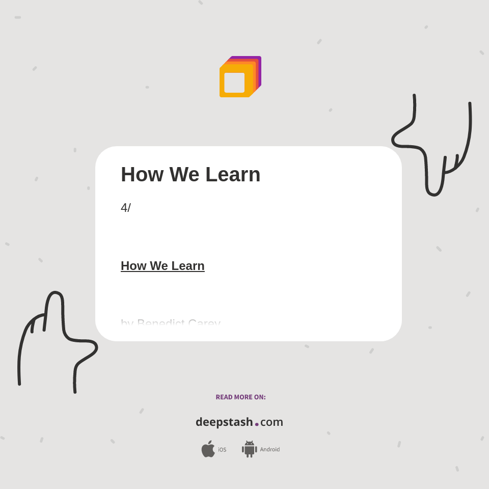 How We Learn - Deepstash