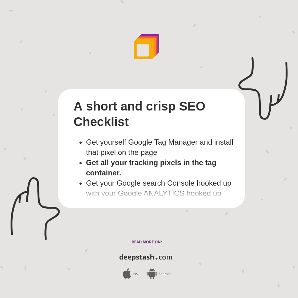 A short and crisp SEO Checklist Deepstash