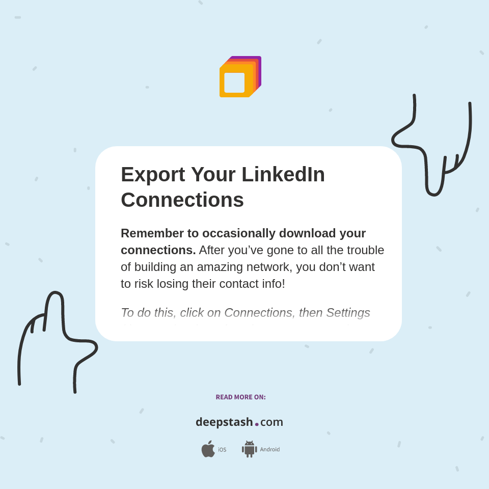 Export Your LinkedIn Connections - Deepstash