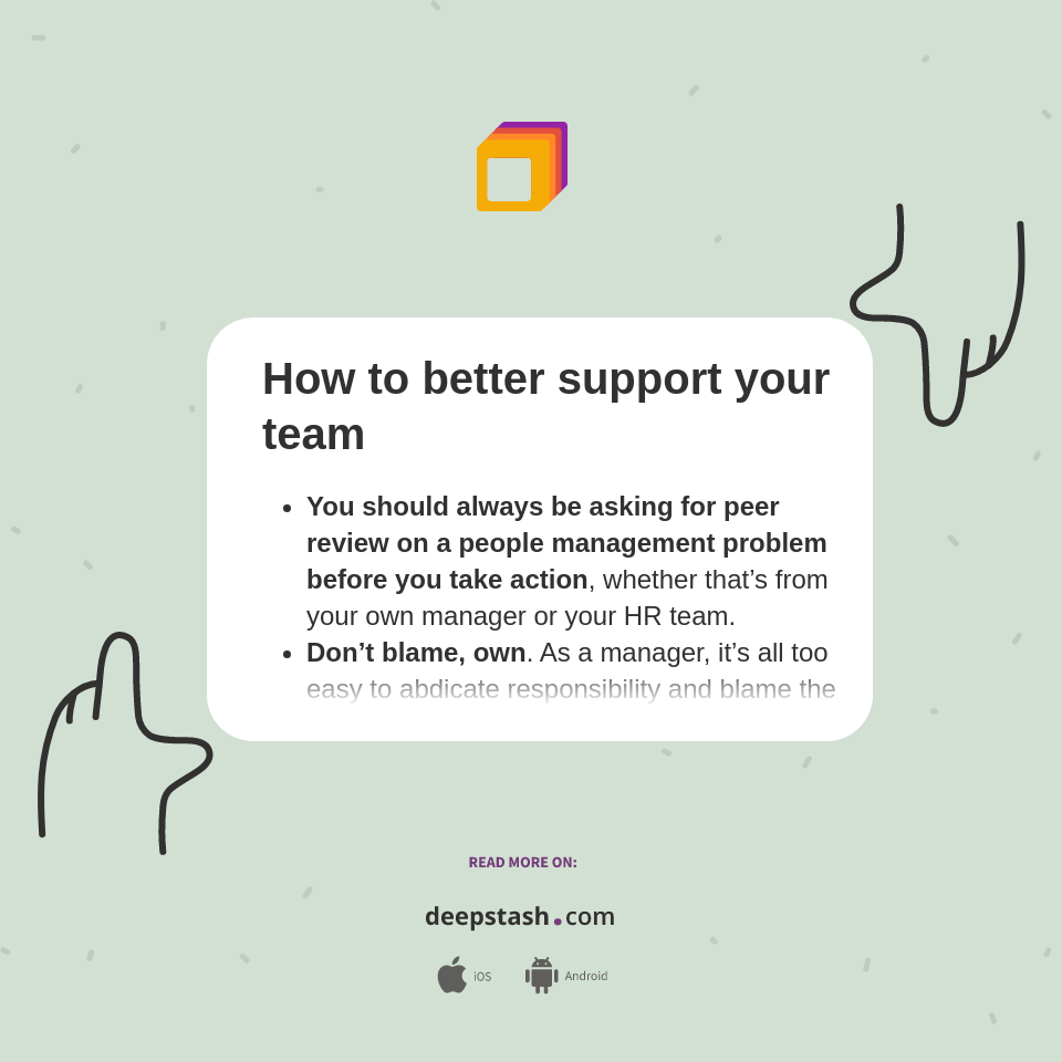 How to better support your team - Deepstash