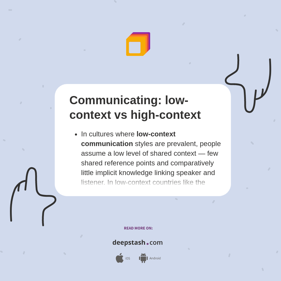 Communicating Low Context Vs High Context Deepstash Communicating Low Context Vs High Context Deepstash