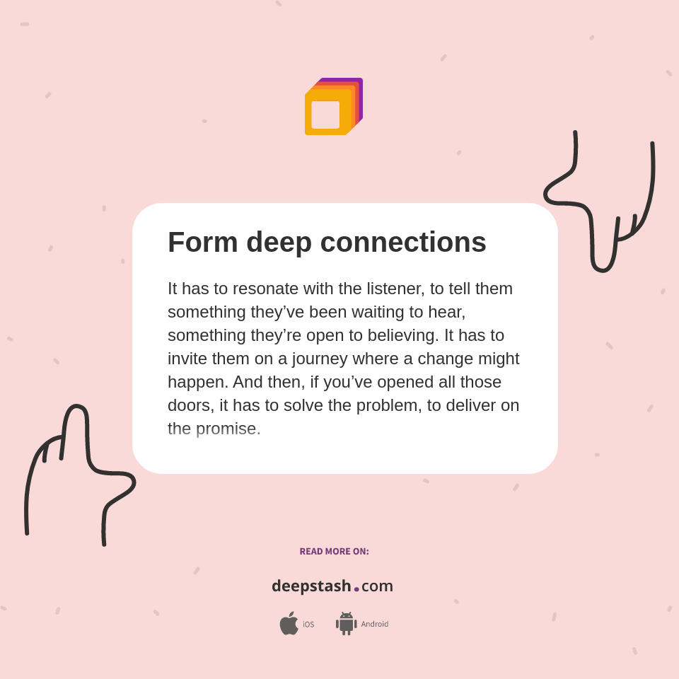 Deep Connection Work Form deep connections - Deepstash