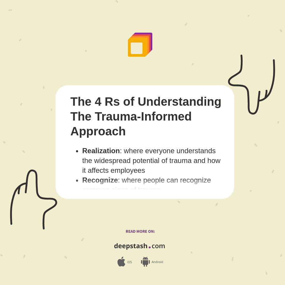 The 4 Rs of Understanding The Trauma-Informed Approach - Deepstash