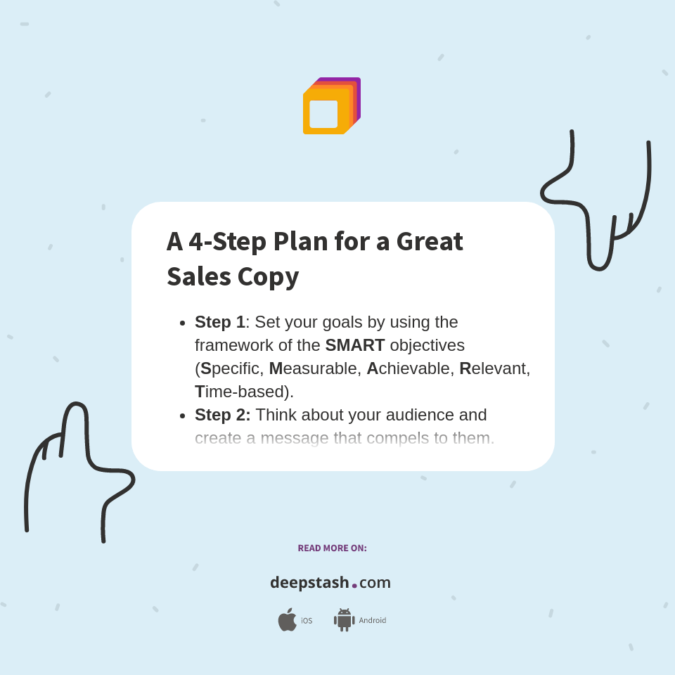 A 4-Step Plan for a Great Sales Copy - Deepstash