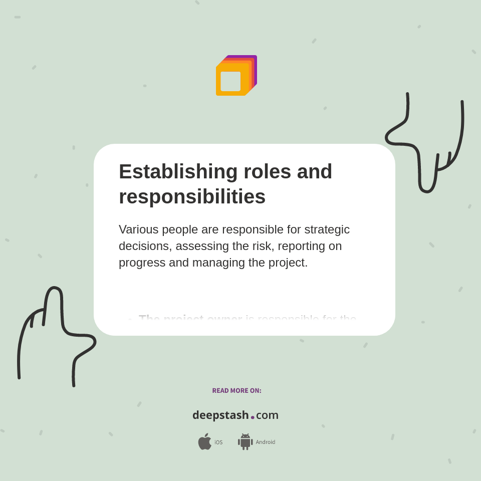Establish Roles Establishing roles and responsibilities - Deepstash