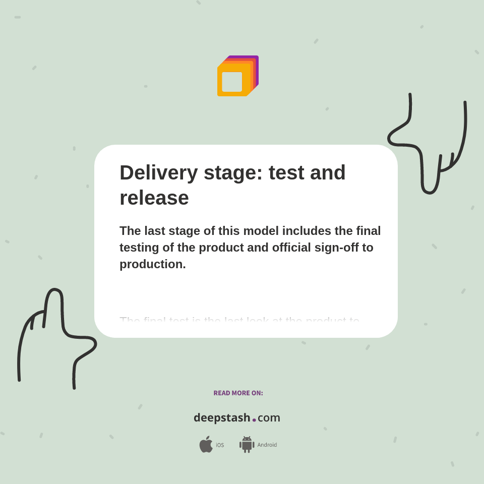 Delivery stage: test and release - Deepstash
