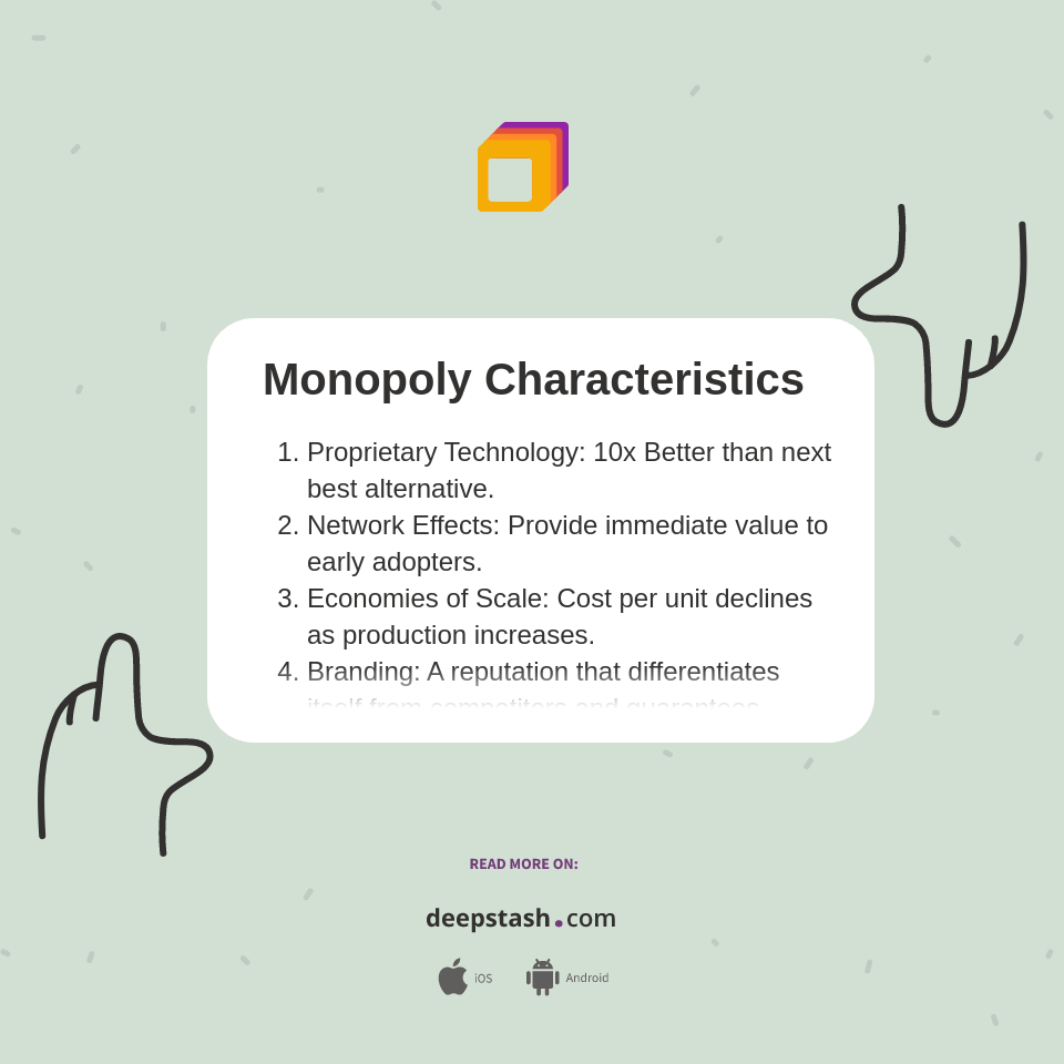 Monopoly Characteristics Deepstash
