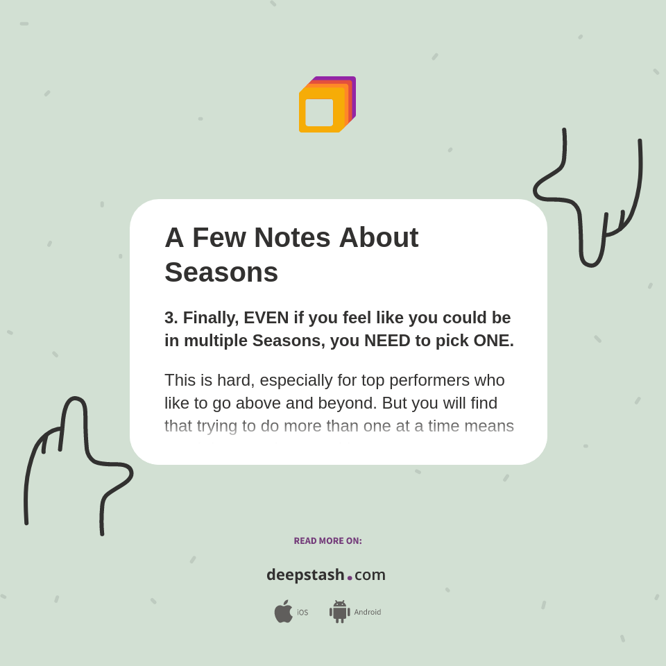 A Few Notes About Seasons - Deepstash
