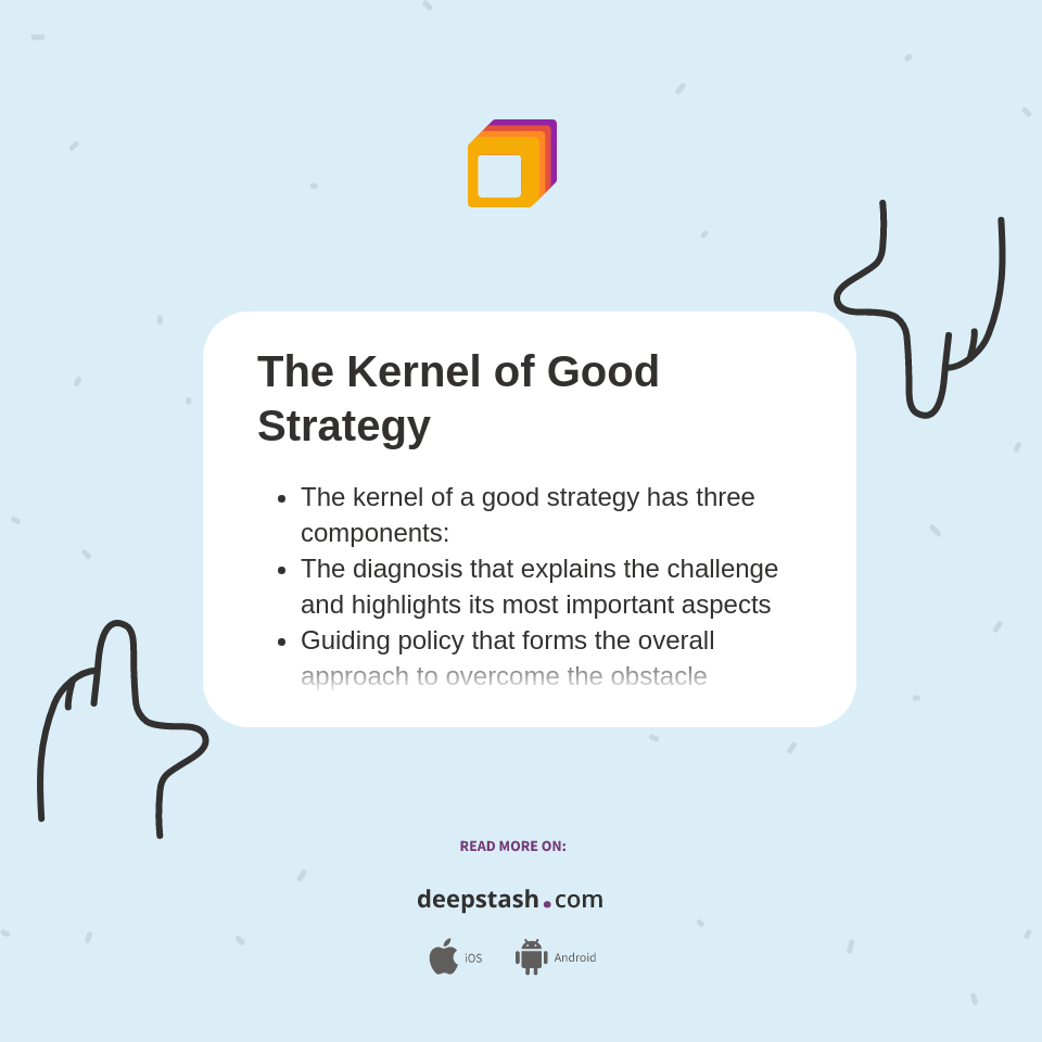 The Kernel of Good Strategy - Deepstash