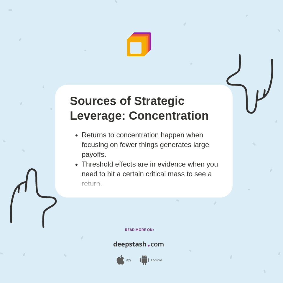 Sources of Strategic Leverage: Concentration - Deepstash