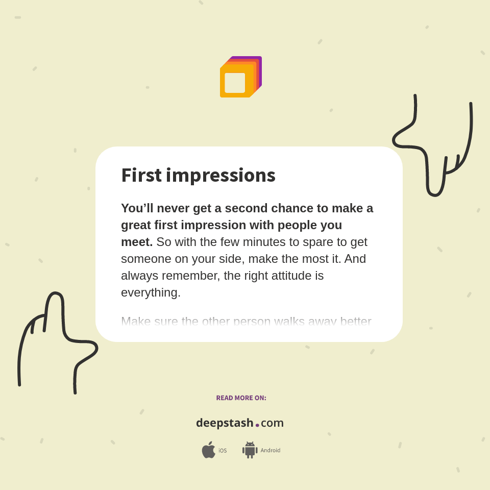 First impressions - Deepstash