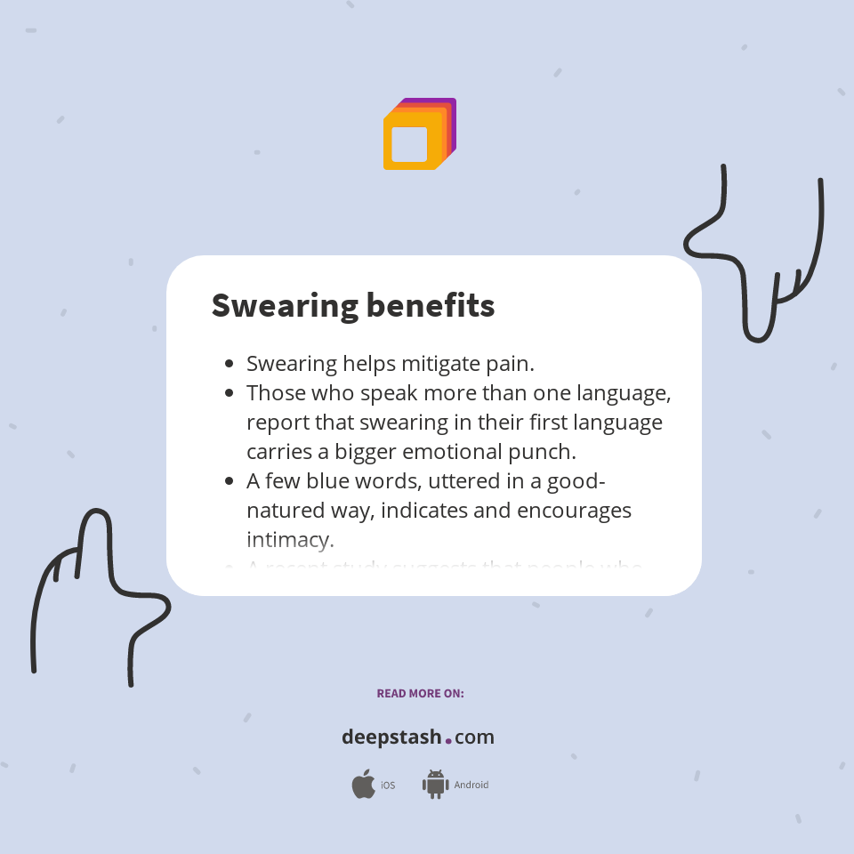 Swearing Benefits Deepstash Swearing Benefits Deepstash