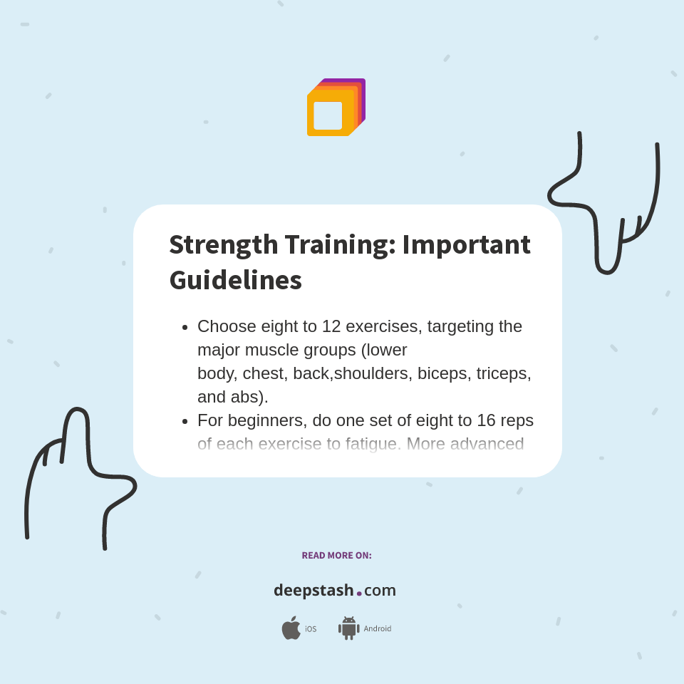 Strength Training Important Guidelines Deepstash