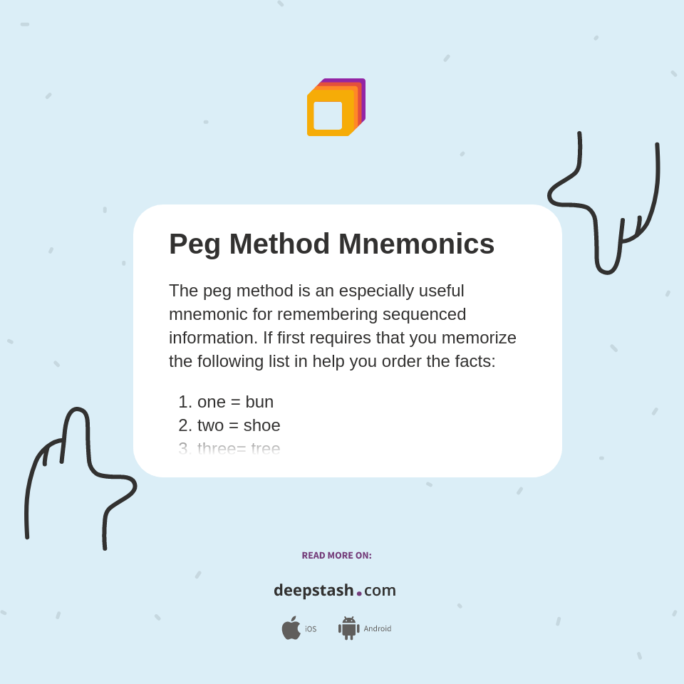 Peg Method Mnemonics Deepstash