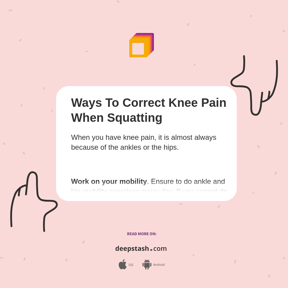 Ways To Correct Knee Pain When Squatting Deepstash