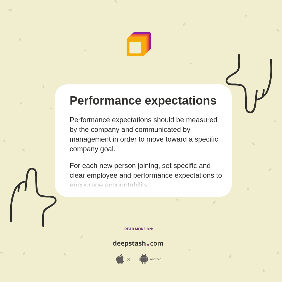 Performance expectations - Deepstash