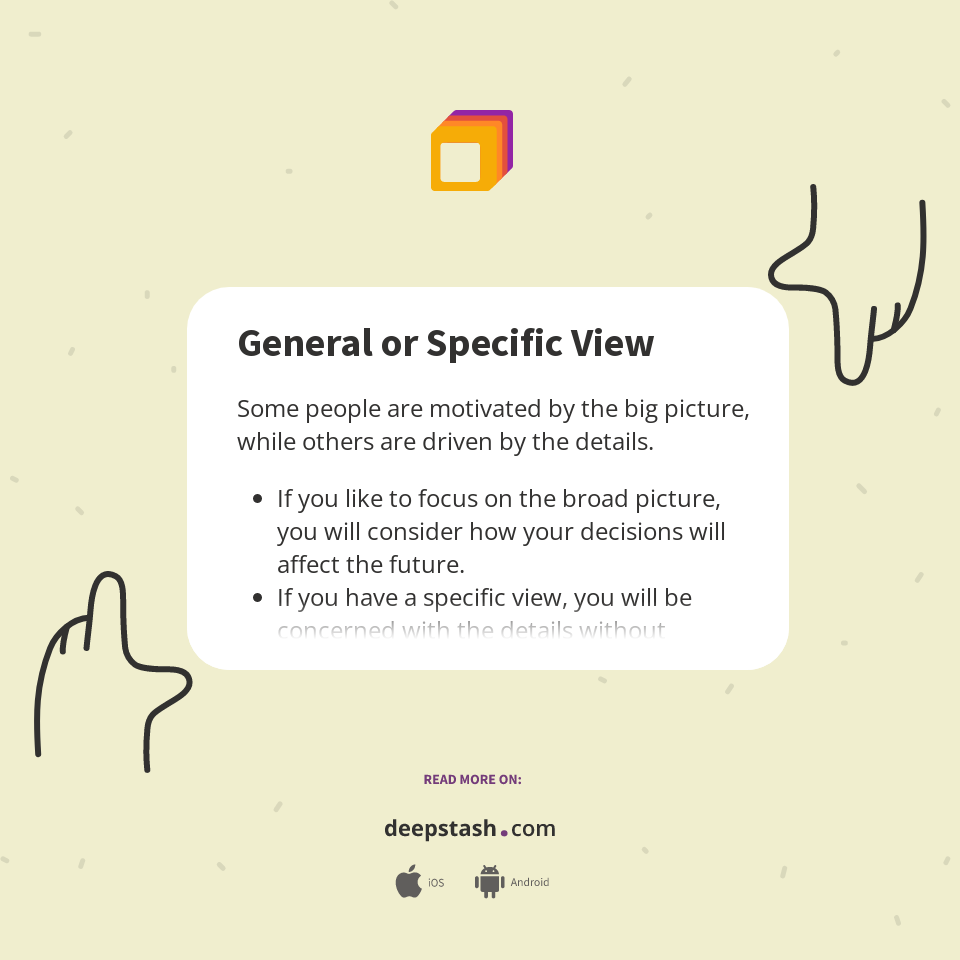 General or Specific View - Deepstash