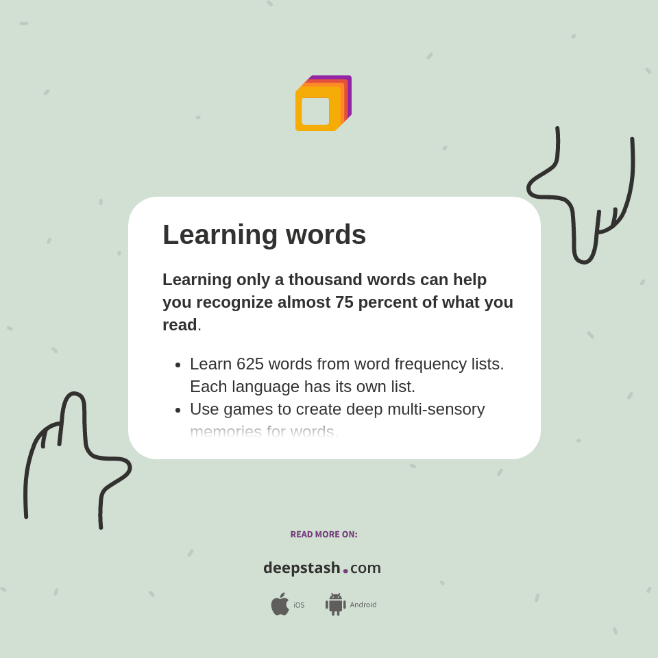 Learning Deep Word Learning words - Deepstash