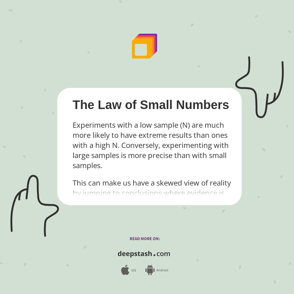 The Law Of Small Numbers Deepstash