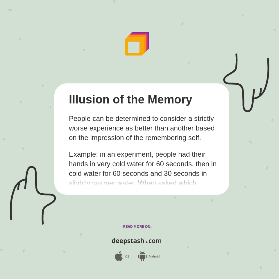 Illusion of the Memory - Deepstash
