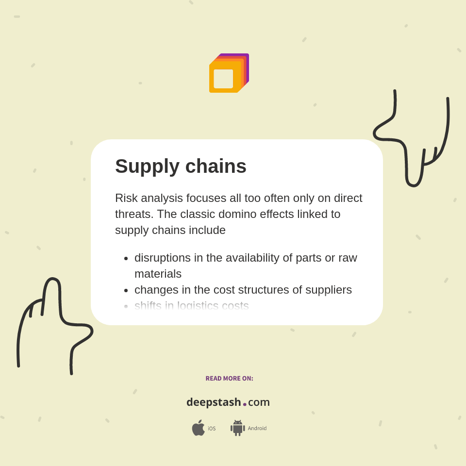 Supply chains - Deepstash